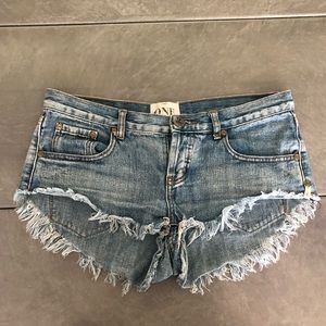 One teaspoon light denim bonitas shorts